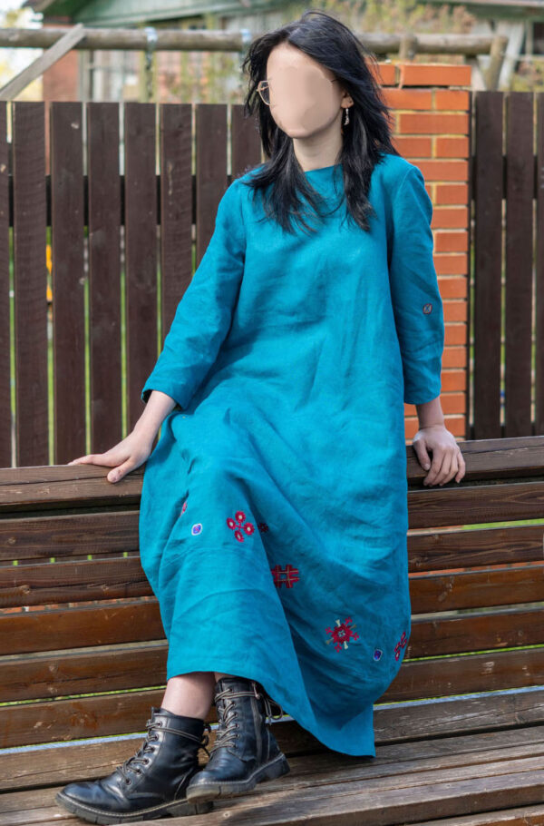 Linane maksikleit Boho stiilis S/M