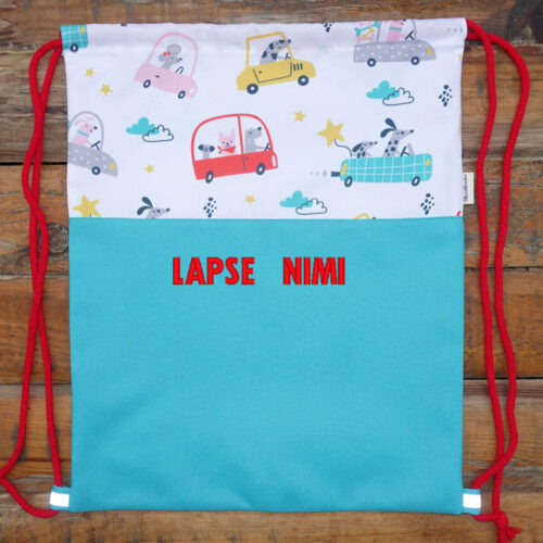 Seljakott veekindel nimega 32x41cm Autod