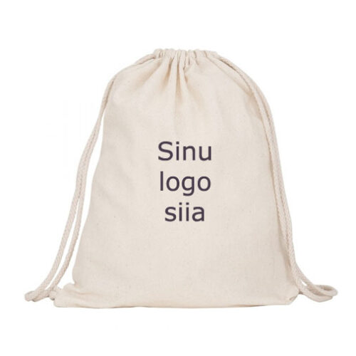 logoga seljakott puuvillane
