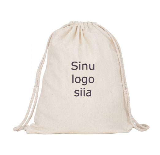 logoga seljakott puuvillane