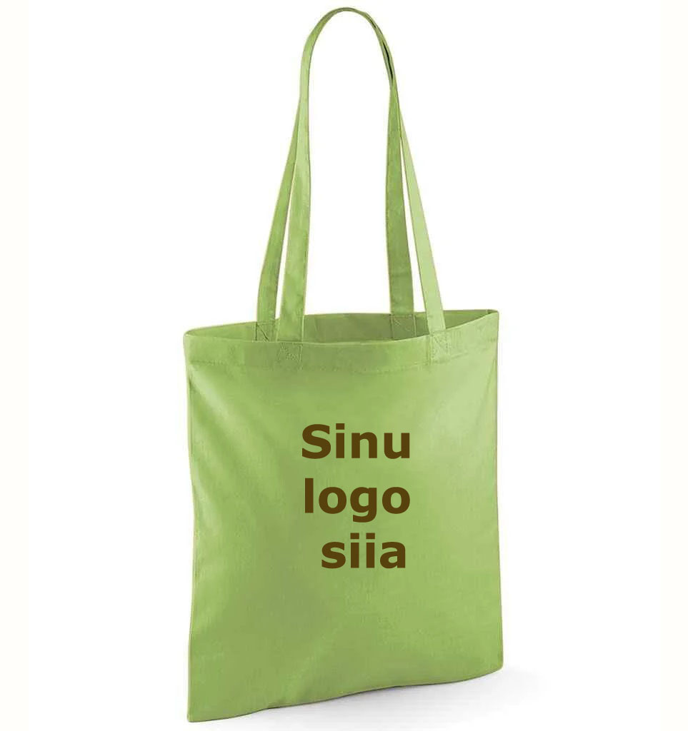 Logoga orgaaniline puuvillane kott Laim 36x42cm